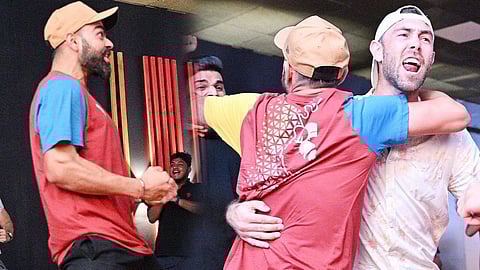 rcb players virat kohli glenn maxwell celebration