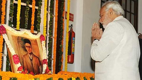 Prime Minister Narendra Modi paid homage to Savarkar