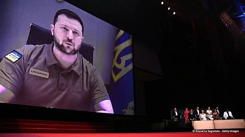 Ukrainian President Volodymyr Zelensky in Cannes Film Festival