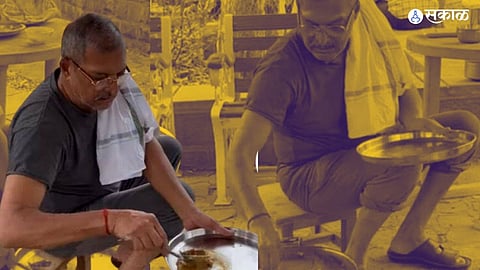 Viral Video Nana Patekar Non Veg Food serving