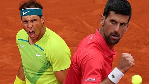 Rafael Nadal Novak Djokovic quarterfinal in French Open Tennis
