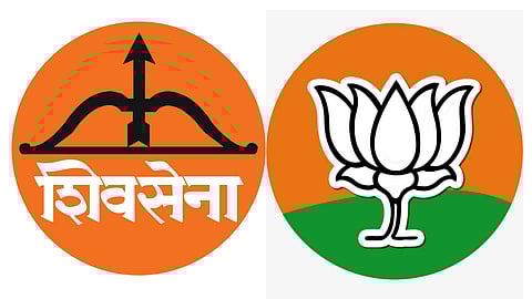 BJP Shivsena activists tear down each others banners in aurangabad bjp jal aakrosh morcha