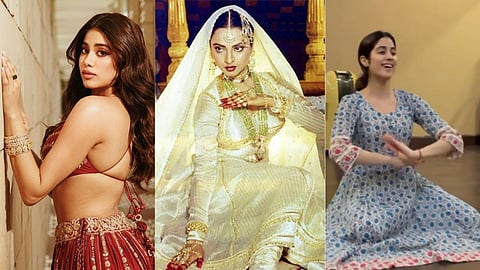 Actress Janhvi Kapoor Dancing On Rekha's In Ankho Ki Masti