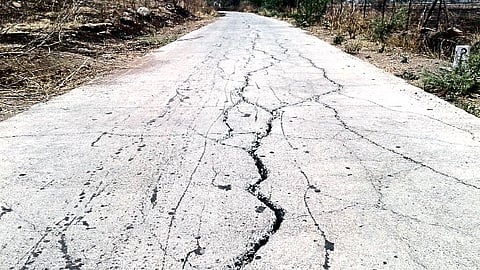 Nanded bad Road construction of Ten and half crores