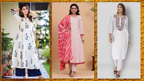 Stylish White Kurti Look