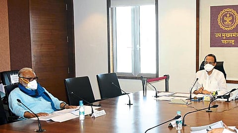 ajit pawar & chhagan Bhujbal during Meeting