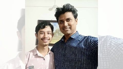 shubham sangale with his sir