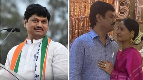 Dhananjay Munde with Karuna Sharma