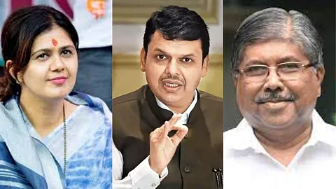 Pankaja Munde, Devendra Fadnavis And Chandrakant Patil