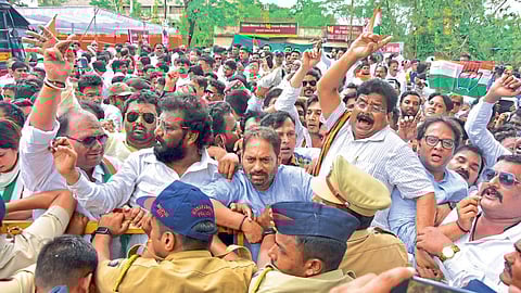Congress agitation ED Notice Sonia Gandhi and Rahul Gandhi