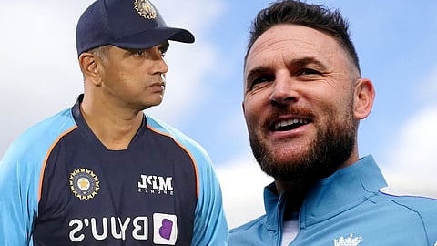 England Vs India Test Match Is a Fight Between Brendon McCullum Aggression and Rahul Dravid Patience