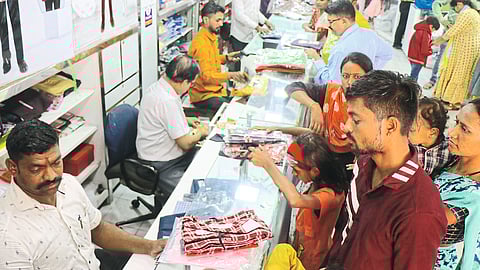 crowd of people for shopping