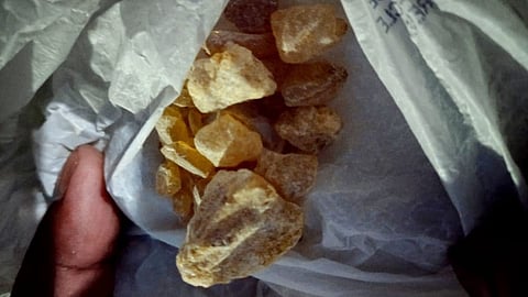 वन विभागाने जप्त केलेली व्हेल माशाची उलटी