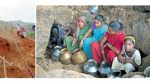 mandav khadak village water issue