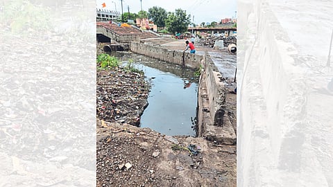 waghadi gutter after cleaning