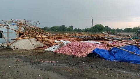 onion chawl storage demolished by storm