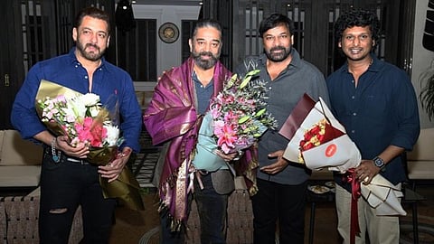 Salman Khan,Kamal Hasan Celebrating success party of Film 'Vikram'