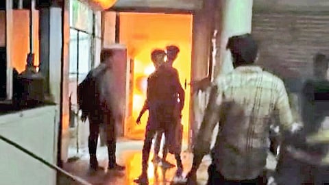 fire in the hospital generator room