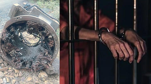 thief arrested trying to stole motor