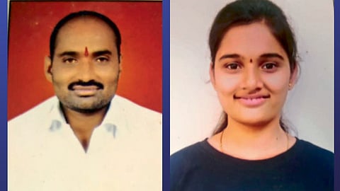 कु. साक्षी सरडे & वडील शिवाजी सरडे