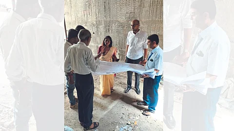 JMC Commissioner Vidya gaikwad with officials