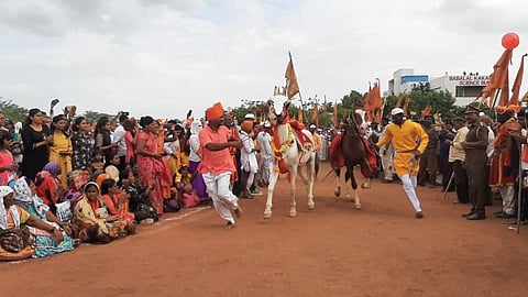 Sant Sopankaka Maharajs Palkhi ceremony In excitement