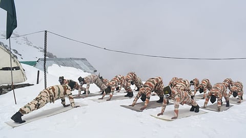 ITBP Yoga in Himalayan Ranges