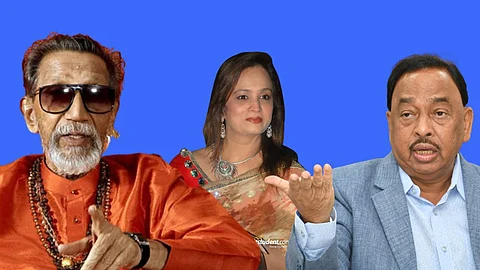 Smita Thackeray, Balasaheb Thackeray And Narayan Rane