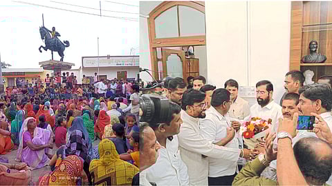 While meeting Chief Minister Eknath Shinde and honoring him, group leader of Dhanur Sunil Shinde, Dr. Chaudhary, Praveen Patil etc.