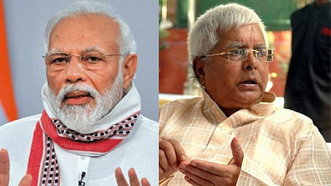Lalu Prasad Yadav and Narendra Modi