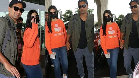 Amid Pregnancy Rumours, Katrina Kaif Clicked At Airport With Hubby Vicky Kaushal