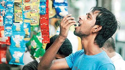 Gutkha consuming