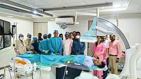 A team of hospital doctors and staff successfully treated a young patient at Magnum Multi Specialty Hospital