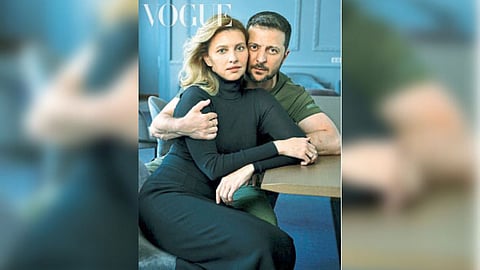 Ukraine Volodymyr Zelensky wife Olena Zelenska criticized photo shoot for magazine Vogue
