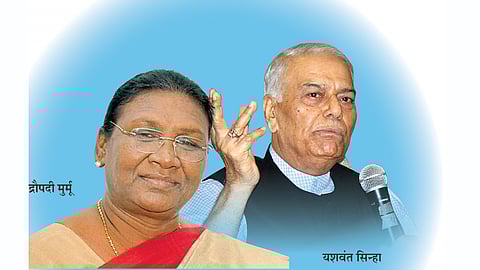 Draupadi Murmu and Yashwant Sinha