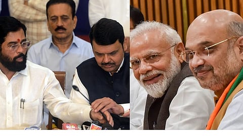 Eknath Shinde Devendra Fadnavis AMit Shah Narendra Modi