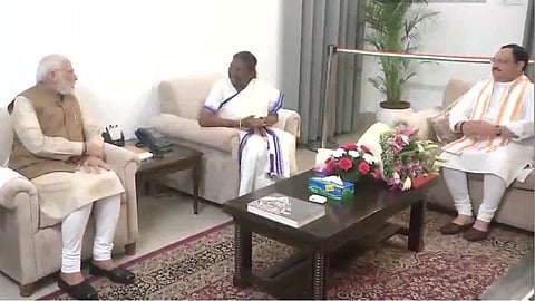 PM Modi_Pres Murmu_JP Nadda