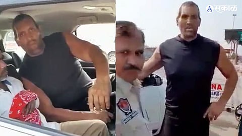 wwe star great khali fight with toll plaza workers video viral