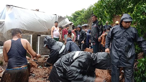 Two members of the same family died due to land slide in Vasai