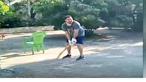 watch tejashwi yadav spotted playing cricket says one should always play to win