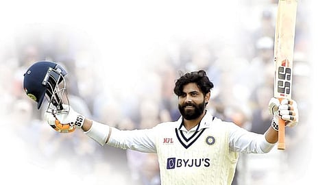 cricket ind vs eng ravindra jadeja hits 3rd century of test career team india