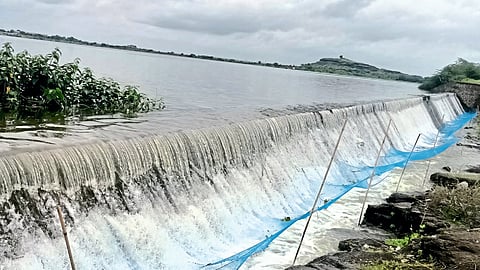 Devbhane Dam overflowing