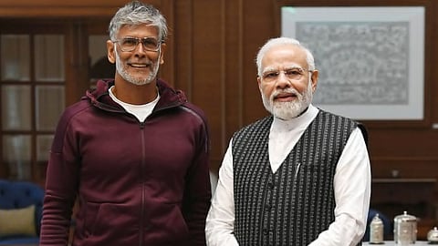Milind Soman meets PM narendra modi
