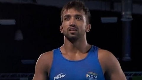 Naveen won Gold medal in 74 kg wrestling Beat Pakistan Tahir in Commonwealth Games 2022