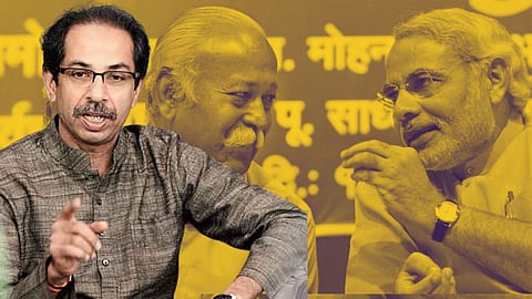 rss ideology acceptable to the bjp uddhav thackerays question to bjp
