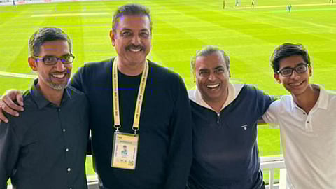 Ravi Shastri Share Photo With Sundar Pichai Mukesh Ambani Kevin Pietersen Reaction
