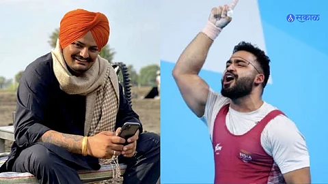Vikas Thakur celebrates silver medal in Sidhu Moosewala style