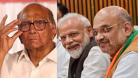 Sharad Pawar, Narendra Modi and Amit Shah