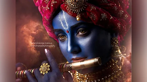 actress apurva nemlekar shared photos about she gate up like shri krishna god on today Krishna Janmashtami
