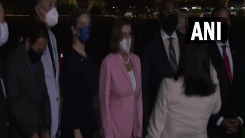 taiwan tension US House of Representatives Speaker Nancy Pelosi lands in Taipei Taiwan